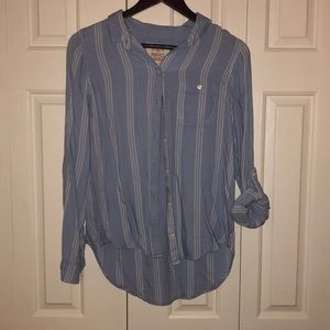 Striped long sleeve button down!